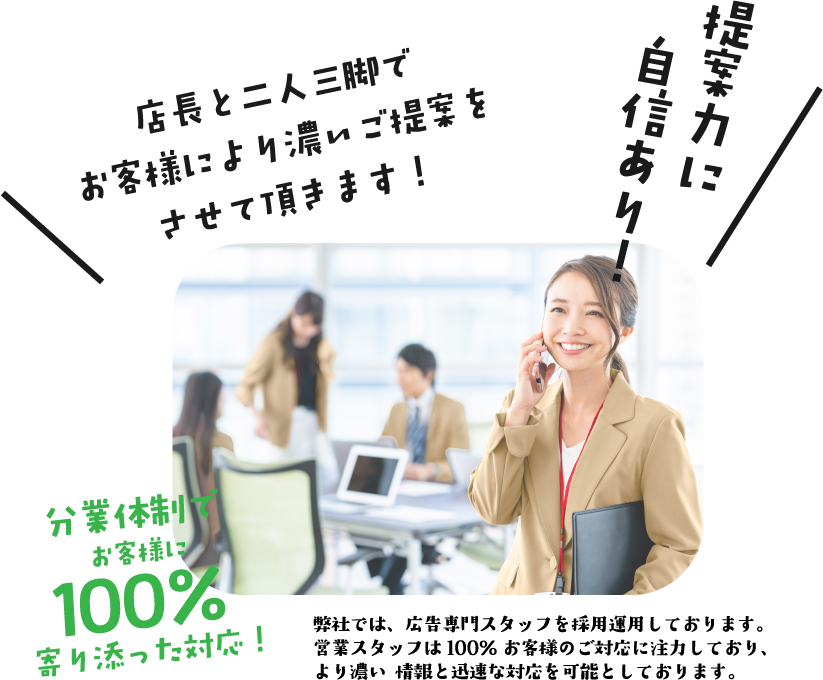 提案力に自身あり！